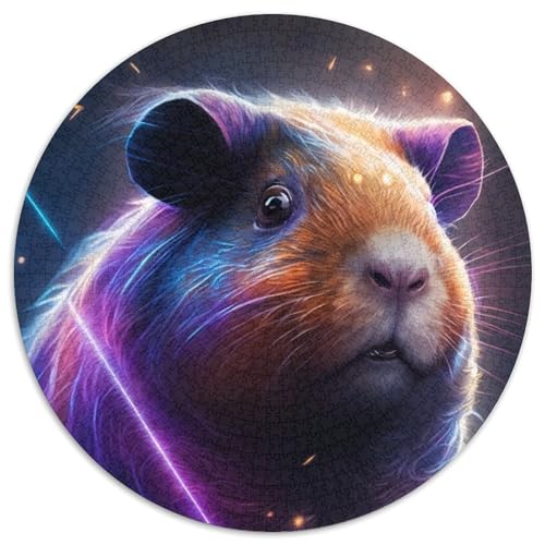 Lightning Guinea Pig 1000-teiliges Puzzle, runde Puzzles mit 1000 Teilen für Erwachsene, anspruchsvolles Denkspiel – entspannendes Spielzeug für Teenager, 67,5 x 67,5 cm von RZFWJL