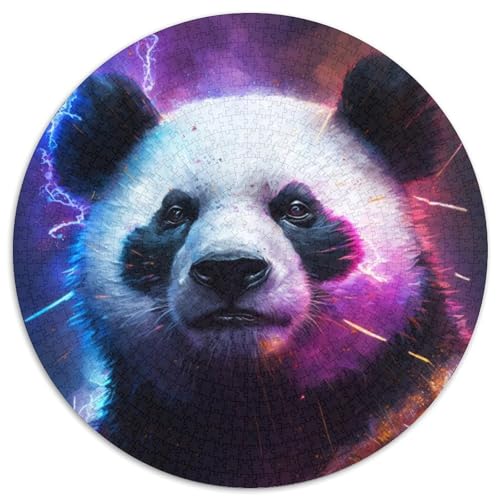 Lightning Panda 1000-teiliges Puzzle, rundes Puzzle 1000 Teile, Lernspielzeug für Teenager, Heim- und Bürodekoration, 67,5 x 67,5 cm von RZFWJL