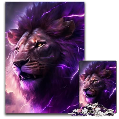 Lila Löwe Puzzle 1000 Teile für Erwachsene Puzzles für Erwachsene Lernspielzeug für Teenager, Home-Office-Dekor 50x75cm/19,68x29,52 Zoll Lila Löwe Puzzle 1000 Teile für Erwachsene Puzzles für Erwachsene Lernspielzeug für Teenager, Home-Office-Dekor 50x75cm/19,68x29,52 Zoll von RZFWJL