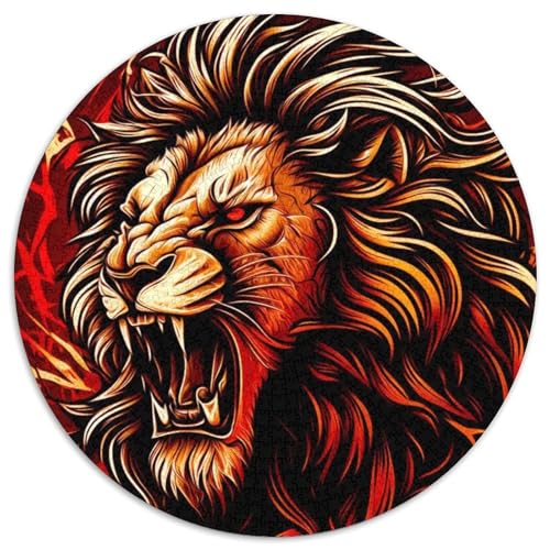 Löwe-Puzzle mit 1000 Teilen, runde Puzzles mit 1000 Teilen für Erwachsene, anspruchsvolles Denkspiel – entspannendes Spielzeug für Teenager, 67,5 x 67,5 cm Löwe-Puzzle mit 1000 Teilen, runde Puzzles mit 1000 Teilen für Erwachsene, anspruchsvolles Denkspiel – entspannendes Spielzeug für Teenager, 67,5 x 67,5 cm von RZFWJL