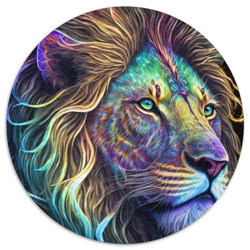 Löwen-Puzzle 1000 Teile für Erwachsene, 1000-teiliges rundes Puzzle, Spaß für die ganze Familie, Basteln, perfekt für Geburtstage, Feiertage, 67,5 x 67,5 cm Löwen-Puzzle 1000 Teile für Erwachsene, 1000-teiliges rundes Puzzle, Spaß für die ganze Familie, Basteln, perfekt für Geburtstage, Feiertage, 67,5 x 67,5 cm von RZFWJL