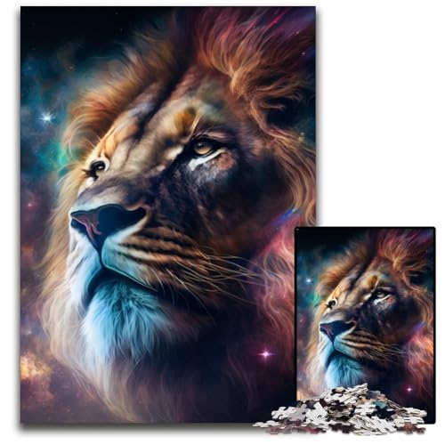 Löwen-Puzzle für Erwachsene, 1000 Teile, Holzpuzzle, anspruchsvolles Denkspiel für Teenager, interaktives Familienspiel, 50x75cm/19,68x29,52 Zoll Löwen-Puzzle für Erwachsene, 1000 Teile, Holzpuzzle, anspruchsvolles Denkspiel für Teenager, interaktives Familienspiel, 50x75cm/19,68x29,52 Zoll von RZFWJL