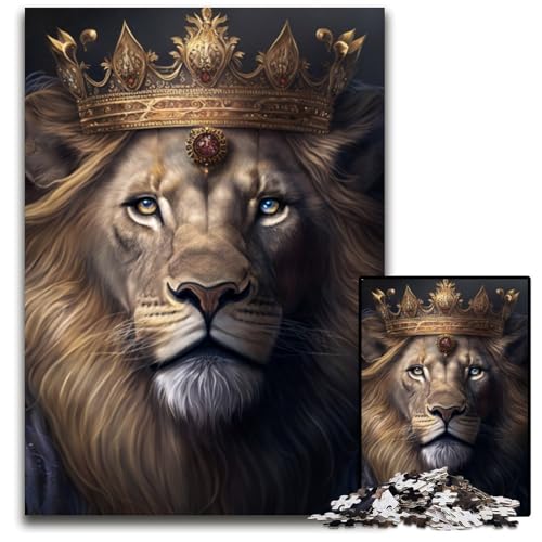 Löwen-Puzzle für Erwachsene, 1000 Teile, Unmögliches Puzzle für Erwachsene, Denksportaufgabe, Spiel für Erwachsene, interaktive Aktivität für die Familie, 26x38cm/10,23x14,96 Zoll Löwen-Puzzle für Erwachsene, 1000 Teile, Unmögliches Puzzle für Erwachsene, Denksportaufgabe, Spiel für Erwachsene, interaktive Aktivität für die Familie, 26x38cm/10,23x14,96 Zoll von RZFWJL