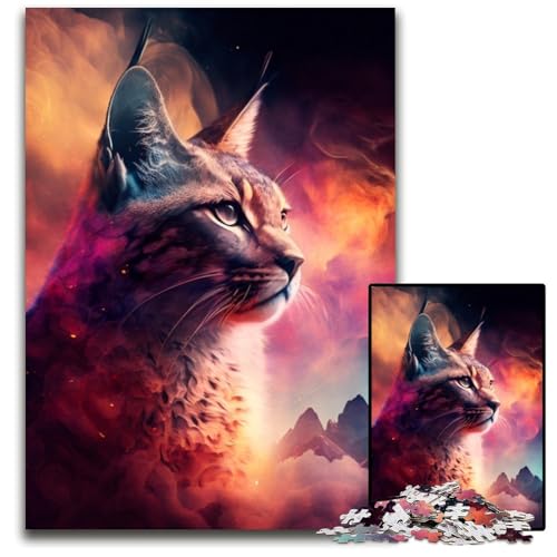 Luchsnebel-Puzzle 1000 Teile, Unmögliches Puzzle für Erwachsene, DIY-Heimdekor-Geschenk, Denksportspiel, 26x38cm/10,23x14,96 Zoll Luchsnebel-Puzzle 1000 Teile, Unmögliches Puzzle für Erwachsene, DIY-Heimdekor-Geschenk, Denksportspiel, 26x38cm/10,23x14,96 Zoll von RZFWJL