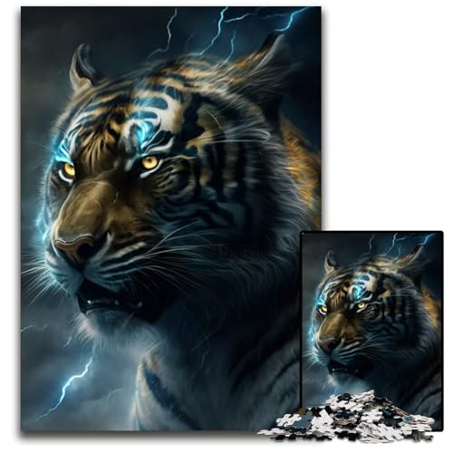 Magic Tiger 1000-Teile-Puzzle für Erwachsene, Holzpuzzle, interaktives Familienspiel, DIY-Heimdekoration, Gehirn-Herausforderung, Geschenk, 50x75cm/19,68x29,52 Zoll Magic Tiger 1000-Teile-Puzzle für Erwachsene, Holzpuzzle, interaktives Familienspiel, DIY-Heimdekoration, Gehirn-Herausforderung, Geschenk, 50x75cm/19,68x29,52 Zoll von RZFWJL