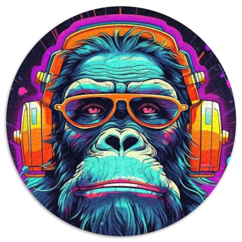 Monkey Dj Music Puzzle 1000 Teile für Erwachsene, 1000-teiliges rundes Puzzle, Spaß für die ganze Familie, Basteln, perfekt für Geburtstage, Feiertage, 67,5 x 67,5 cm Monkey Dj Music Puzzle 1000 Teile für Erwachsene, 1000-teiliges rundes Puzzle, Spaß für die ganze Familie, Basteln, perfekt für Geburtstage, Feiertage, 67,5 x 67,5 cm von RZFWJL