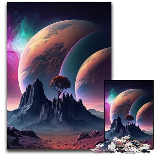Mysterious Planet Puzzle für Erwachsene, 1000-teiliges Holzpuzzle, anspruchsvolles Denkspiel für Teenager, interaktives Familienspiel, 50x75cm/19,68x29,52 Zoll Mysterious Planet Puzzle für Erwachsene, 1000-teiliges Holzpuzzle, anspruchsvolles Denkspiel für Teenager, interaktives Familienspiel, 50x75cm/19,68x29,52 Zoll von RZFWJL
