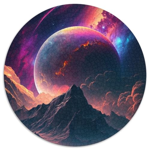 Mystisches Berggipfel-Puzzle 1000 Teile für Erwachsene, 1000-teiliges rundes Puzzle, Spaß für die ganze Familie, Basteln, perfekt für Geburtstage, Feiertage, 67,5 x 67,5 cm Mystisches Berggipfel-Puzzle 1000 Teile für Erwachsene, 1000-teiliges rundes Puzzle, Spaß für die ganze Familie, Basteln, perfekt für Geburtstage, Feiertage, 67,5 x 67,5 cm von RZFWJL