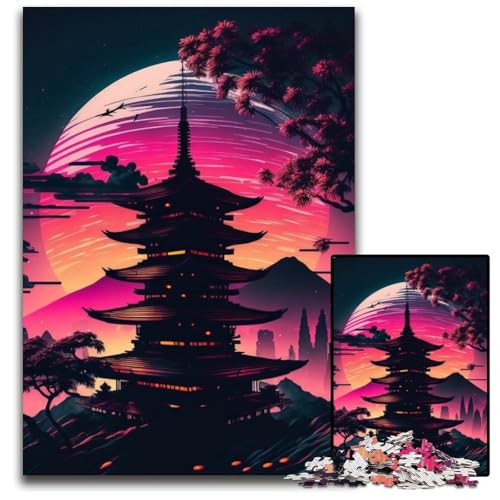 Pagode Sommersonnenuntergänge Puzzle für Erwachsene 1000 Teile Unmögliches Puzzle für Erwachsene Denksportaufgabe, Spiel für Erwachsene, interaktive Familienaktivität 50x75cm/19,68x29,52 Zoll Pagode Sommersonnenuntergänge Puzzle für Erwachsene 1000 Teile Unmögliches Puzzle für Erwachsene Denksportaufgabe, Spiel für Erwachsene, interaktive Familienaktivität 50x75cm/19,68x29,52 Zoll von RZFWJL