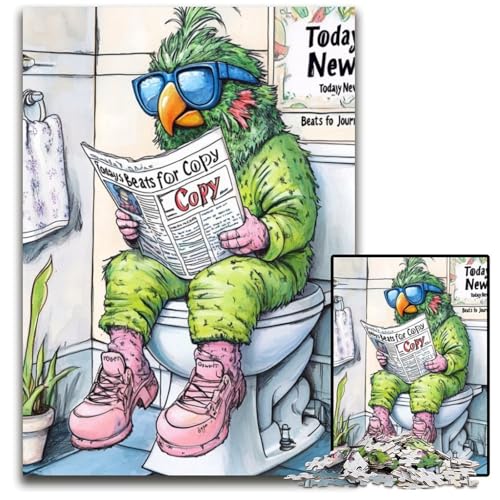 Parrot Go Toilet Puzzle 1000 Teile für Erwachsene Puzzles für Erwachsene Ideales DIY-Dekor & Denksport-Geschenk 26x38cm/10,23x14,96 Zoll Parrot Go Toilet Puzzle 1000 Teile für Erwachsene Puzzles für Erwachsene Ideales DIY-Dekor & Denksport-Geschenk 26x38cm/10,23x14,96 Zoll von RZFWJL