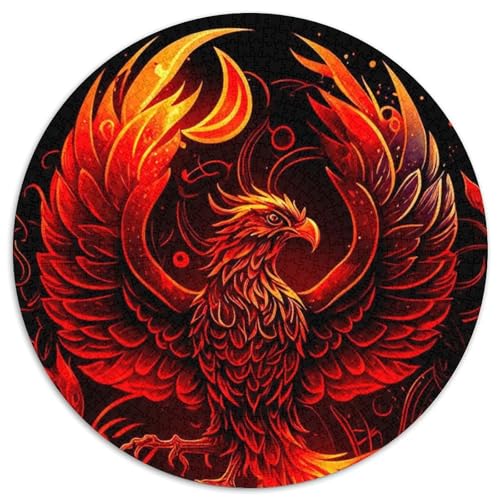 Phoenix 1000-teiliges Puzzle, runde Puzzles mit 1000 Teilen für Erwachsene, anspruchsvolles Denkspiel – entspannendes Spielzeug für Teenager, 67,5 x 67,5 cm von RZFWJL