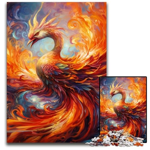 Phoenix Puzzle 1000 Teile Unmögliches Puzzle für Erwachsene DIY Heimdekoration Geschenk, Denkspiel 26x38cm/10,23x14,96 Zoll von RZFWJL