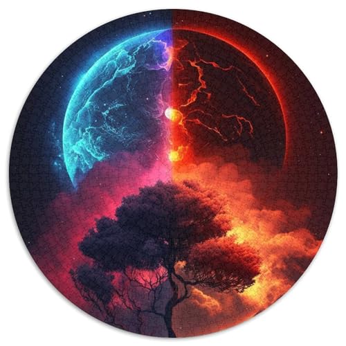 Planet Tree 1000-teiliges Puzzle, runde Puzzles mit 1000 Teilen für Erwachsene, anspruchsvolles Denkspiel – entspannendes Spielzeug für Teenager, 67,5 x 67,5 cm Planet Tree 1000-teiliges Puzzle, runde Puzzles mit 1000 Teilen für Erwachsene, anspruchsvolles Denkspiel – entspannendes Spielzeug für Teenager, 67,5 x 67,5 cm von RZFWJL