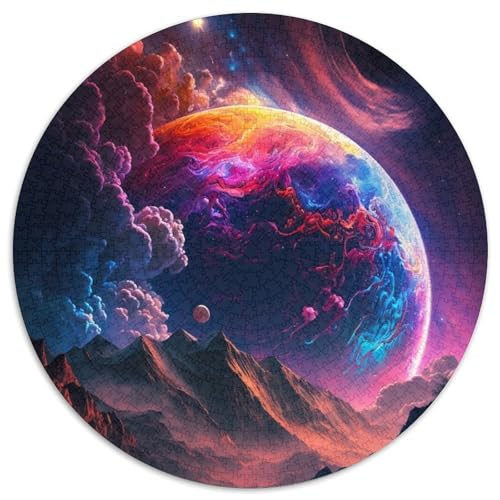 Planet im Weltraum, 1000-teiliges Puzzle, rund, 1000 Teile, für Erwachsene, interaktives Familienspiel, Denksportaufgabe, Lernspielzeug, 67,5 x 67,5 cm Planet im Weltraum, 1000-teiliges Puzzle, rund, 1000 Teile, für Erwachsene, interaktives Familienspiel, Denksportaufgabe, Lernspielzeug, 67,5 x 67,5 cm von RZFWJL