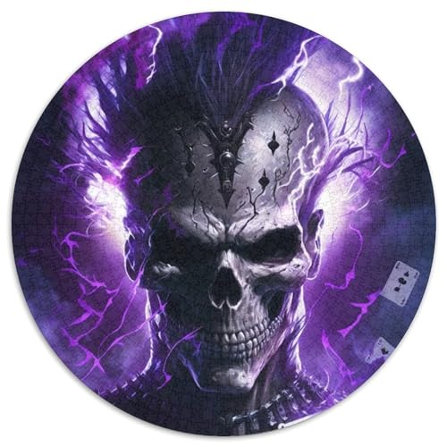 Poker-Totenkopf-Puzzle 1000 Teile für Erwachsene, 1000-teiliges rundes Puzzle, Spaß für die ganze Familie, Basteln, perfekt für Geburtstage, Feiertage, 67,5 x 67,5 cm Poker-Totenkopf-Puzzle 1000 Teile für Erwachsene, 1000-teiliges rundes Puzzle, Spaß für die ganze Familie, Basteln, perfekt für Geburtstage, Feiertage, 67,5 x 67,5 cm von RZFWJL