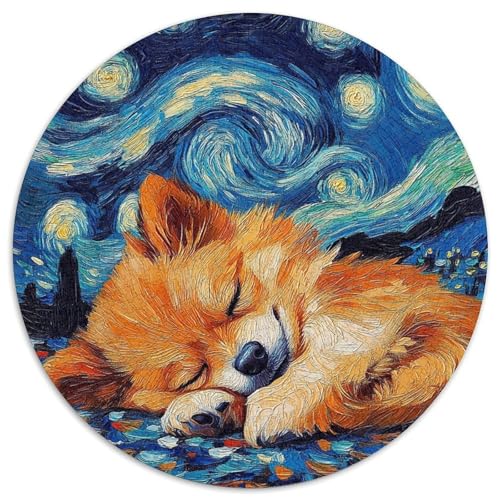 Pommerscher Nachthimmel, 1000-teiliges Puzzle, rund, 1000 Teile für Erwachsene, DIY-Kunstdekor, 67,5 x 67,5 cm Pommerscher Nachthimmel, 1000-teiliges Puzzle, rund, 1000 Teile für Erwachsene, DIY-Kunstdekor, 67,5 x 67,5 cm von RZFWJL