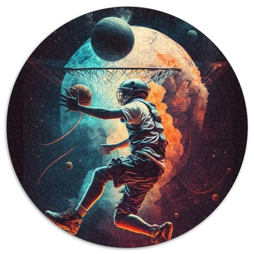 Puzzle 1000 Teile, Astronauten Spielen Basketball, Puzzle für Erwachsene, Denkspiel für Teenager, 67,5 x 67,5 cm Puzzle 1000 Teile, Astronauten Spielen Basketball, Puzzle für Erwachsene, Denkspiel für Teenager, 67,5 x 67,5 cm von RZFWJL