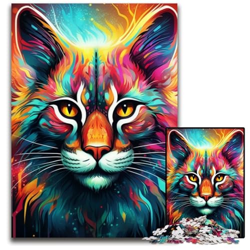 Puzzle 1000 Teile, Bunte Luchs-Puzzles für Erwachsene, perfekt für Halloween, Weihnachten, Geburtstagsgeschenk, 26x38cm/10,23x14,96 Zoll Puzzle 1000 Teile, Bunte Luchs-Puzzles für Erwachsene, perfekt für Halloween, Weihnachten, Geburtstagsgeschenk, 26x38cm/10,23x14,96 Zoll von RZFWJL