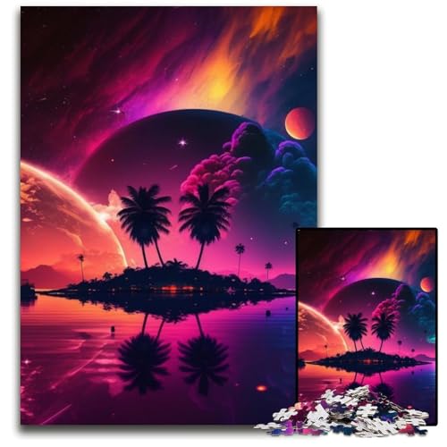 Puzzle 1000 Teile, Cosmic Beach, Puzzle für Erwachsene, anspruchsvolles Denkspiel, entspannendes Spielzeug für Teenager, 26x38cm/10,23x14,96 Zoll Puzzle 1000 Teile, Cosmic Beach, Puzzle für Erwachsene, anspruchsvolles Denkspiel, entspannendes Spielzeug für Teenager, 26x38cm/10,23x14,96 Zoll von RZFWJL