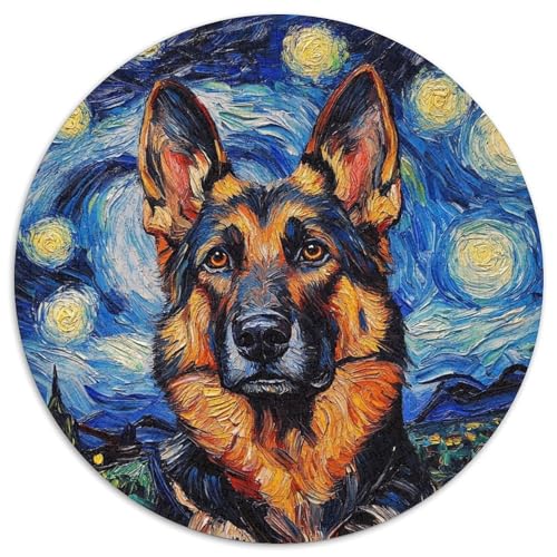 Puzzle 1000 Teile, Deutscher Schäferhund, Nachthimmel, Puzzle für Erwachsene, Denkspiel für Teenager, 67,5 x 67,5 cm Puzzle 1000 Teile, Deutscher Schäferhund, Nachthimmel, Puzzle für Erwachsene, Denkspiel für Teenager, 67,5 x 67,5 cm von RZFWJL