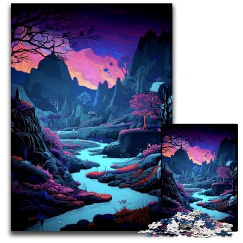 Puzzle 1000 Teile, Dunkler Wald, Puzzle für Erwachsene, anspruchsvolles Denkspiel, entspannendes Spielzeug für Teenager, 50x75cm/19,68x29,52 Zoll Puzzle 1000 Teile, Dunkler Wald, Puzzle für Erwachsene, anspruchsvolles Denkspiel, entspannendes Spielzeug für Teenager, 50x75cm/19,68x29,52 Zoll von RZFWJL