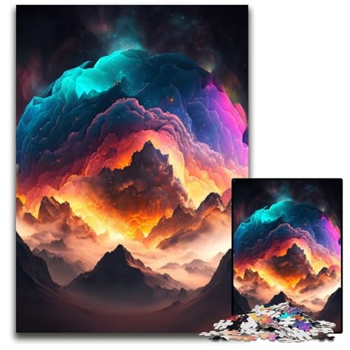Puzzle 1000 Teile, Farbplanet-Puzzle, interaktives Familienspiel, Bastelgeschenk mit farbenfrohen Kunstwerken, 26x38cm/10,23x14,96 Zoll von RZFWJL