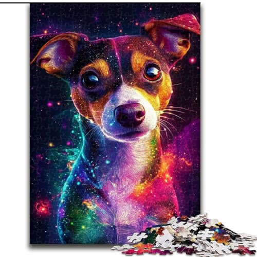 Puzzle 1000 Teile, Galaxie-Hund, Puzzle aus Holz, pädagogische Aktivität zur Verbesserung kognitiver Fähigkeiten, 1000 Teile(50x75cm) von RZFWJL