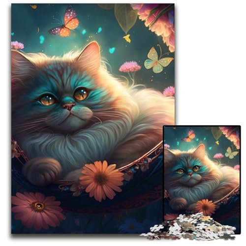 Puzzle 1000 Teile, Schöne Perserkatze, Puzzle für Erwachsene, anspruchsvolles Denkspiel, entspannendes Spielzeug für Teenager, 50x75cm/19,68x29,52 Zoll Puzzle 1000 Teile, Schöne Perserkatze, Puzzle für Erwachsene, anspruchsvolles Denkspiel, entspannendes Spielzeug für Teenager, 50x75cm/19,68x29,52 Zoll von RZFWJL