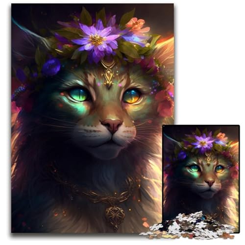 Puzzle 1000 Teile, Schönes Katzen-Puzzle für Erwachsene, Herausforderndes Denkspiel – Entspannendes Spielzeug für Teenager, 26x38cm/10,23x14,96 Zoll Puzzle 1000 Teile, Schönes Katzen-Puzzle für Erwachsene, Herausforderndes Denkspiel – Entspannendes Spielzeug für Teenager, 26x38cm/10,23x14,96 Zoll von RZFWJL