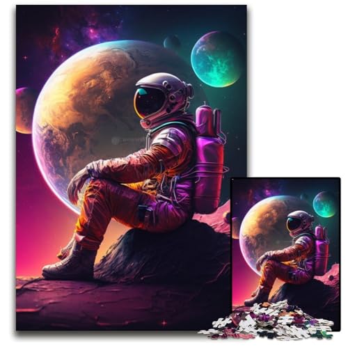 Puzzle 1000 Teile, Universum, Planet, Astronaut, Puzzle für Erwachsene, anspruchsvolles Denkspiel, entspannendes Spielzeug für Teenager, 26x38cm/10,23x14,96 Zoll Puzzle 1000 Teile, Universum, Planet, Astronaut, Puzzle für Erwachsene, anspruchsvolles Denkspiel, entspannendes Spielzeug für Teenager, 26x38cm/10,23x14,96 Zoll von RZFWJL