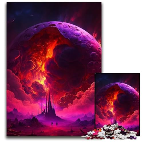 Puzzle 1000 Teile, Universum, Planeten, Landschaft, Puzzle für Erwachsene, anspruchsvolles Denkspiel, entspannendes Spielzeug für Teenager, 50x75cm/19,68x29,52 Zoll Puzzle 1000 Teile, Universum, Planeten, Landschaft, Puzzle für Erwachsene, anspruchsvolles Denkspiel, entspannendes Spielzeug für Teenager, 50x75cm/19,68x29,52 Zoll von RZFWJL