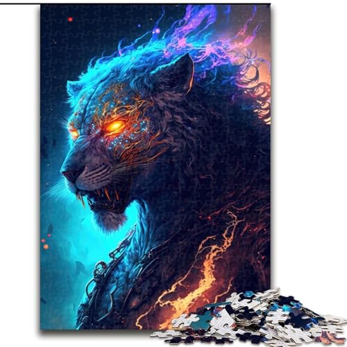 Puzzle 1000 Teile, Weltraumlöwen, Puzzle aus Pappe, pädagogische Aktivität zur Verbesserung kognitiver Fähigkeiten, 1000 Teile(26x38cm) von RZFWJL