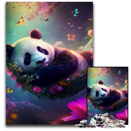 Puzzle 1000 Teile, Wunderschönes Panda-Puzzle für Erwachsene, Herausforderndes Denkspiel – Entspannendes Spielzeug für Teenager, 50x75cm/19,68x29,52 Zoll Puzzle 1000 Teile, Wunderschönes Panda-Puzzle für Erwachsene, Herausforderndes Denkspiel – Entspannendes Spielzeug für Teenager, 50x75cm/19,68x29,52 Zoll von RZFWJL