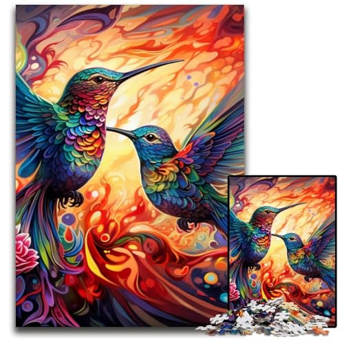 Puzzle 1000 Teile, Zwei Bunte Kolibris, Unmögliches Puzzle für Erwachsene, Perfekt für Halloween, Weihnachten, Geburtstagsgeschenk, 26x38cm/10,23x14,96 Zoll Puzzle 1000 Teile, Zwei Bunte Kolibris, Unmögliches Puzzle für Erwachsene, Perfekt für Halloween, Weihnachten, Geburtstagsgeschenk, 26x38cm/10,23x14,96 Zoll von RZFWJL