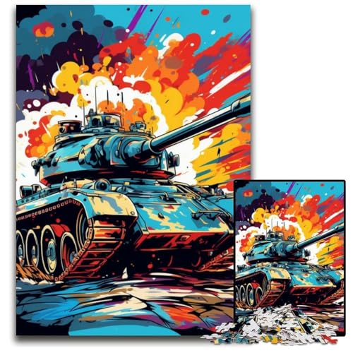 Puzzle 1000 Teile, farbenfrohes Kunst-Panzer-Puzzle für Erwachsene, anspruchsvolles Denkspiel – entspannendes Spielzeug für Teenager, 50x75cm/19,68x29,52 Zoll Puzzle 1000 Teile, farbenfrohes Kunst-Panzer-Puzzle für Erwachsene, anspruchsvolles Denkspiel – entspannendes Spielzeug für Teenager, 50x75cm/19,68x29,52 Zoll von RZFWJL