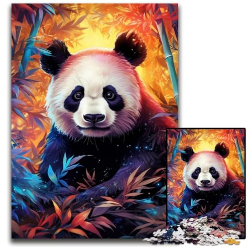 Puzzle 1000 Teile, farbenfrohes Panda-Kunst-Puzzle für Erwachsene, anspruchsvolles Denkspiel – entspannendes Spielzeug für Teenager, 50x75cm/19,68x29,52 Zoll Puzzle 1000 Teile, farbenfrohes Panda-Kunst-Puzzle für Erwachsene, anspruchsvolles Denkspiel – entspannendes Spielzeug für Teenager, 50x75cm/19,68x29,52 Zoll von RZFWJL