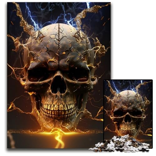 Puzzle 1000 Teile, wunderschöne Totenkopf-Puzzles für Erwachsene, perfekt für Halloween, Weihnachten, Geburtstagsgeschenk, 26x38cm/10,23x14,96 Zoll Puzzle 1000 Teile, wunderschöne Totenkopf-Puzzles für Erwachsene, perfekt für Halloween, Weihnachten, Geburtstagsgeschenk, 26x38cm/10,23x14,96 Zoll von RZFWJL