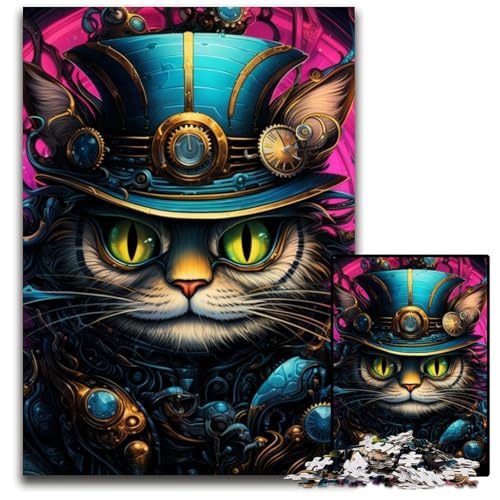 Puzzle 1000 Teile „Die Katze im Hut“ Puzzle für Erwachsene, anspruchsvolles Denkspiel – entspannendes Spielzeug für Teenager, 26x38cm/10,23x14,96 Zoll Puzzle 1000 Teile „Die Katze im Hut“ Puzzle für Erwachsene, anspruchsvolles Denkspiel – entspannendes Spielzeug für Teenager, 26x38cm/10,23x14,96 Zoll von RZFWJL