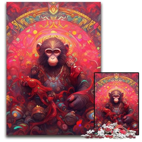 Puzzle 1000 Teile Affenpuzzle für Erwachsene, anspruchsvolles Denkspiel – entspannendes Spielzeug für Teenager, 26x38cm/10,23x14,96 Zoll von RZFWJL