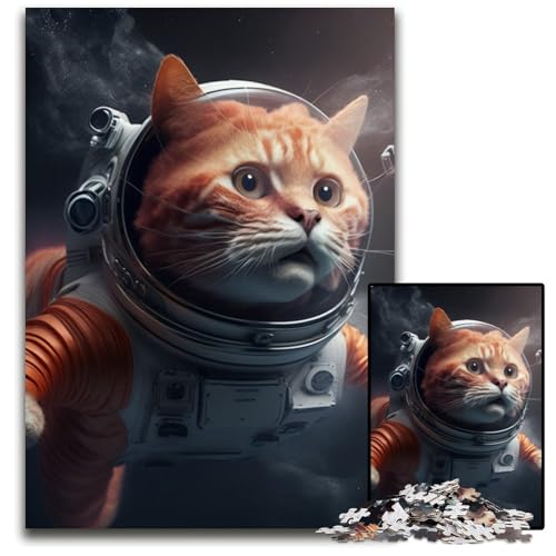 Puzzle 1000 Teile Astronautenkatze Unmögliches Puzzle für Erwachsene Perfekt für Halloween, Weihnachten, Geburtstagsgeschenk 26x38cm/10,23x14,96 Zoll Puzzle 1000 Teile Astronautenkatze Unmögliches Puzzle für Erwachsene Perfekt für Halloween, Weihnachten, Geburtstagsgeschenk 26x38cm/10,23x14,96 Zoll von RZFWJL
