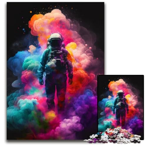 Puzzle 1000 Teile Astronautenpuzzle für Erwachsene, perfekt für Halloween, Weihnachten, Geburtstagsgeschenk, 26x38cm/10,23x14,96 Zoll von RZFWJL