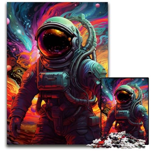 Puzzle 1000 Teile Astronautenpuzzle für Erwachsene, perfekt für Halloween, Weihnachten, Geburtstagsgeschenk, 50x75cm/19,68x29,52 Zoll von RZFWJL