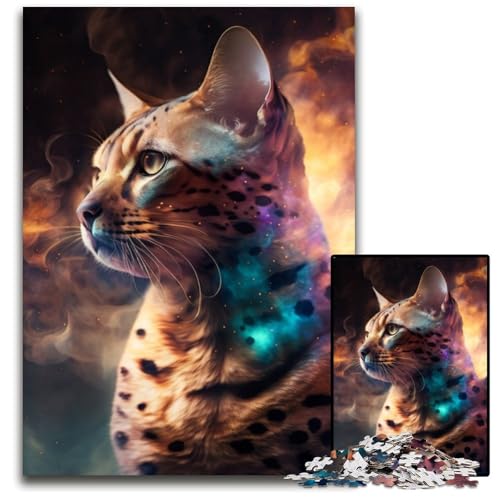 Puzzle 1000 Teile Bengalkatzennebel Puzzle für Erwachsene, anspruchsvolles Denkspiel – entspannendes Spielzeug für Teenager, 50x75cm/19,68x29,52 Zoll Puzzle 1000 Teile Bengalkatzennebel Puzzle für Erwachsene, anspruchsvolles Denkspiel – entspannendes Spielzeug für Teenager, 50x75cm/19,68x29,52 Zoll von RZFWJL