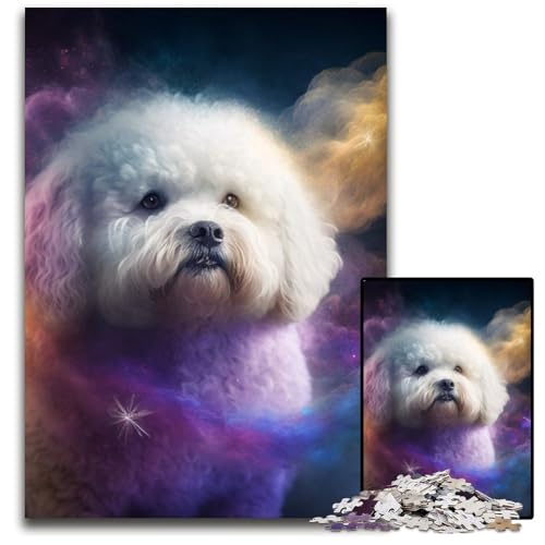 Puzzle 1000 Teile Bichon Frise Nebula Puzzle für Erwachsene, anspruchsvolles Denkspiel – entspannendes Spielzeug für Teenager, 50x75cm/19,68x29,52 Zoll Puzzle 1000 Teile Bichon Frise Nebula Puzzle für Erwachsene, anspruchsvolles Denkspiel – entspannendes Spielzeug für Teenager, 50x75cm/19,68x29,52 Zoll von RZFWJL