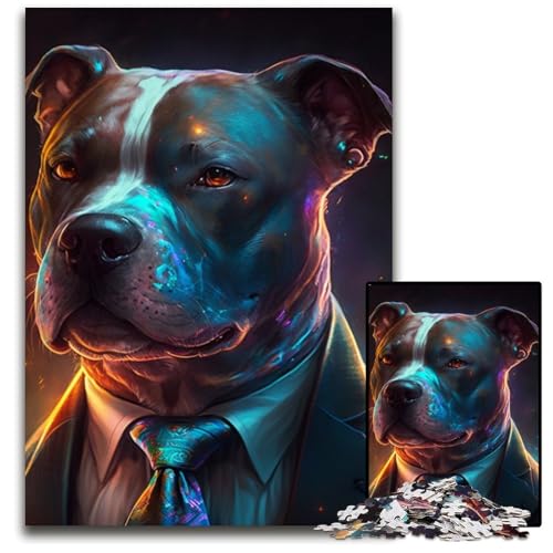 Puzzle 1000 Teile Boss Dog Unmögliches Puzzle für Erwachsene Perfekt für Halloween, Weihnachten, Geburtstagsgeschenk 26x38cm/10,23x14,96 Zoll Puzzle 1000 Teile Boss Dog Unmögliches Puzzle für Erwachsene Perfekt für Halloween, Weihnachten, Geburtstagsgeschenk 26x38cm/10,23x14,96 Zoll von RZFWJL