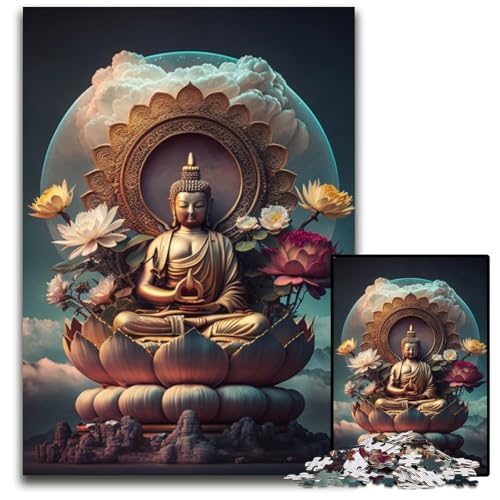 Puzzle 1000 Teile Buddha Unmögliches Puzzle für Erwachsene Perfekt für Halloween, Weihnachten, Geburtstagsgeschenk 26x38cm/10,23x14,96 Zoll Puzzle 1000 Teile Buddha Unmögliches Puzzle für Erwachsene Perfekt für Halloween, Weihnachten, Geburtstagsgeschenk 26x38cm/10,23x14,96 Zoll von RZFWJL