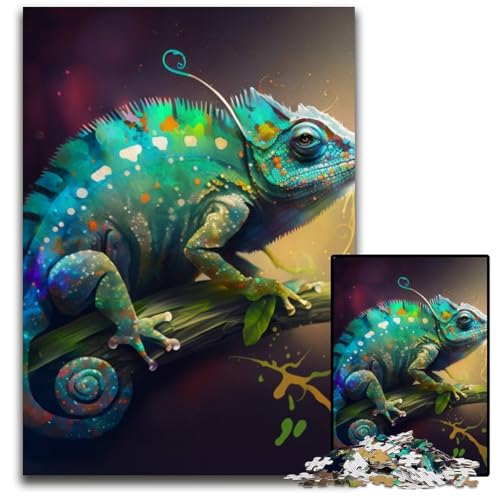 Puzzle 1000 Teile Chamäleon-Puzzle für Erwachsene, anspruchsvolles Denkspiel – entspannendes Spielzeug für Teenager, 26x38cm/10,23x14,96 Zoll Puzzle 1000 Teile Chamäleon-Puzzle für Erwachsene, anspruchsvolles Denkspiel – entspannendes Spielzeug für Teenager, 26x38cm/10,23x14,96 Zoll von RZFWJL