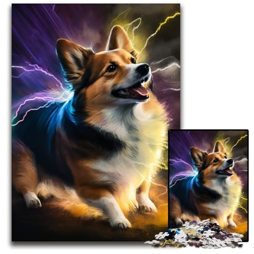 Puzzle 1000 Teile Corgi-Puzzle für Erwachsene, perfekt für Halloween, Weihnachten, Geburtstagsgeschenk, 26x38cm/10,23x14,96 Zoll Puzzle 1000 Teile Corgi-Puzzle für Erwachsene, perfekt für Halloween, Weihnachten, Geburtstagsgeschenk, 26x38cm/10,23x14,96 Zoll von RZFWJL