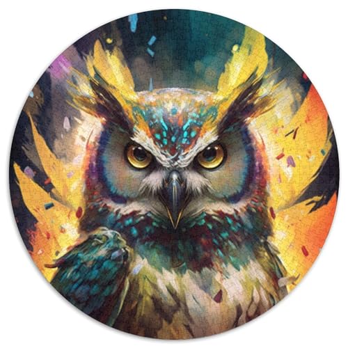 Puzzle 1000 Teile Eulenvogel-Puzzle für Erwachsene, Denkspiel für Teenager, 67,5 x 67,5 cm von RZFWJL
