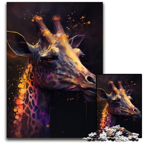 Puzzle 1000 Teile Fantasie-Giraffe Unmögliches Puzzle für Erwachsene Perfekt für Halloween, Weihnachten, Geburtstagsgeschenk 26x38cm/10,23x14,96 Zoll Puzzle 1000 Teile Fantasie-Giraffe Unmögliches Puzzle für Erwachsene Perfekt für Halloween, Weihnachten, Geburtstagsgeschenk 26x38cm/10,23x14,96 Zoll von RZFWJL